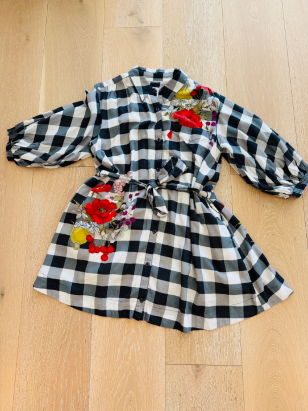Anthropologie Maeve Mona Linen Blend Mini Shirtdress NWT Large - Picture 3 of 16